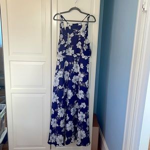 Lulu’s Royal Blue Floral Print Maxi Dress